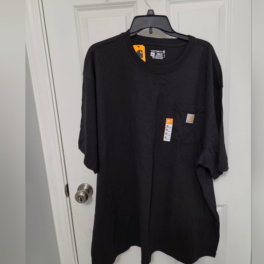 Carhartt Workwear Pocket Short Sleeve T-Shirt Loose Fit Black Size 2XL